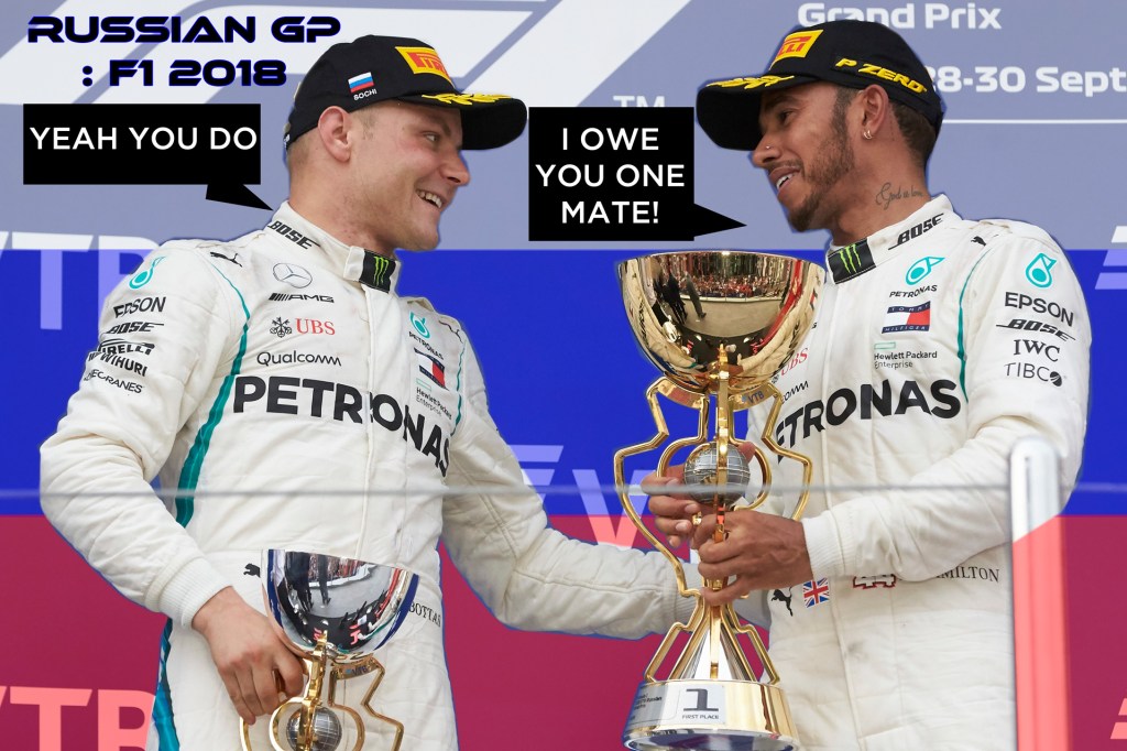 Bottas follows team orders; gives the win to Hamilton in Russian GP: F1&nbsp;2018