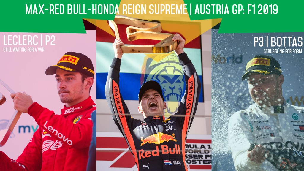Dutch Lion Max Fights His Way To Victory In Austrian GP: F1&nbsp;2019